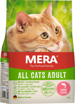Корм сухой для кошек всех пород MERA Cats All Adult Salmon с лососем, 400 г 00-00004099 фото