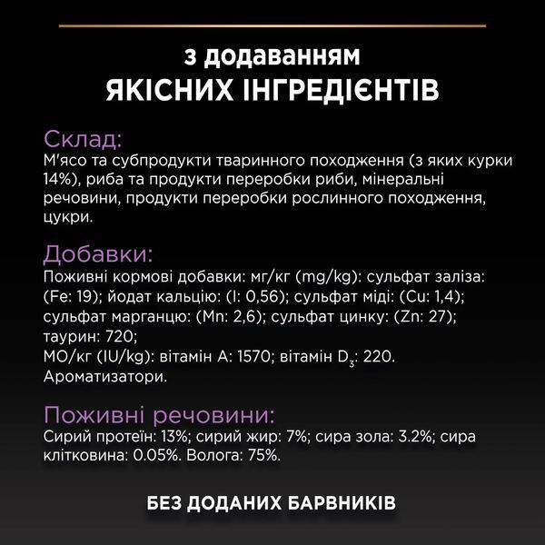 Влажный корм для котят Purina Pro Plan Junior с кусочками курицы в нежном соусе, 85 г 00-00000899 фото
