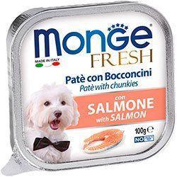Вологий корм MONGE Dog Wet FRESH для собак з лососем 100 г 00-00002672 фото