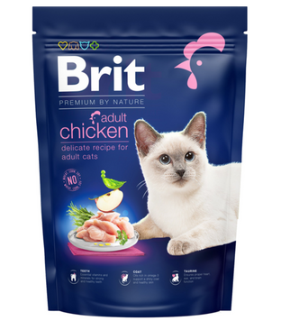 Brit Premium сухой корм для взрослых котов, с курицей, 300 г 00-00007769 фото