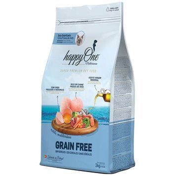Корм сухой беззерновой happyOne Mediterraneum Sterilized Cat Fresh Meat для стерилизованных кошек со свежим мясом, 2 кг 00-00019405 фото