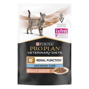 Pro Plan Veterinary Diets NF Renal Function Advanced Care вологий корм для котів, підтримка функцій нирок, зі шматочками лосося у підливці, 85 г 00-00000929 фото
