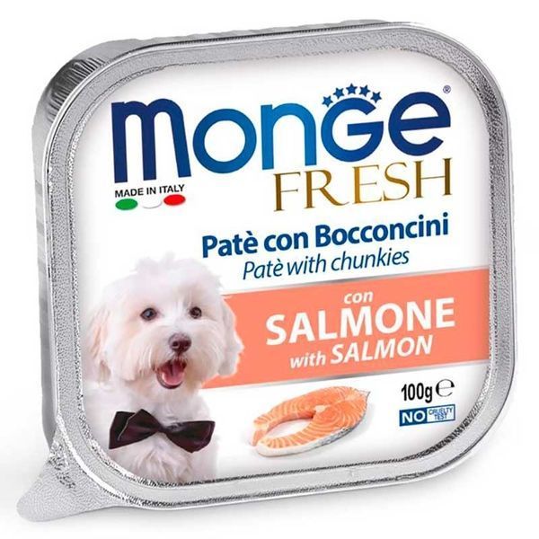 Влажный корм для собак Monge Fruit Fresh консерва паштет с лососем 100 г 00-00002672 фото