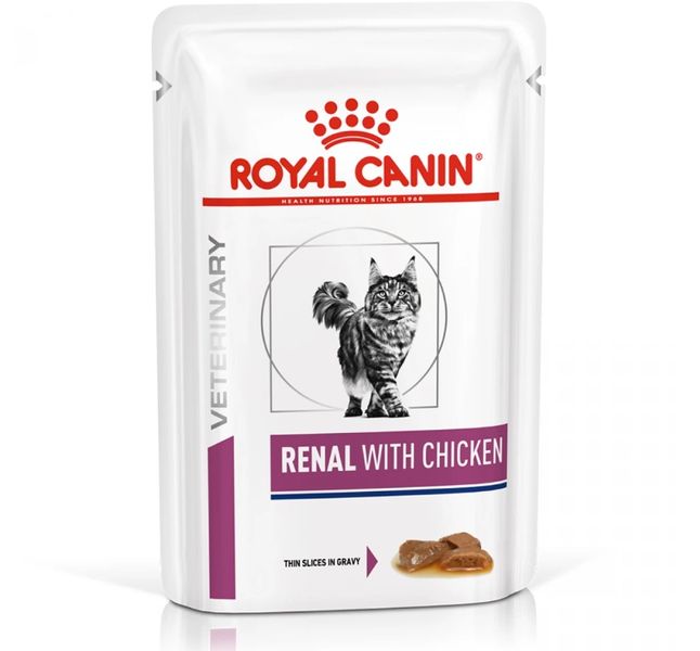 Корм влажный Royal Canin RENAL CAT для кошек лечение почечной недостаточности с курицей 85 г 403000100 фото