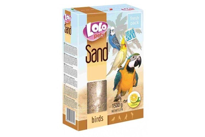 Пісок для птахів лимоний 1,5 кг Lolo Pets 43935 фото