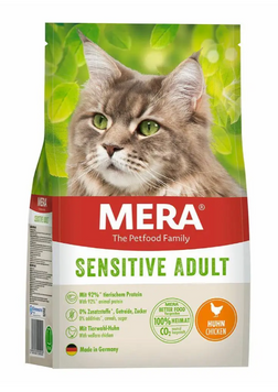 Сухой корм для кошек с чувствительным пищеварением MERA Sensitive з куркою, 400 г 00-00005728 фото