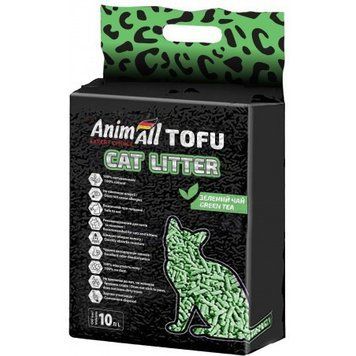 Наполнитель для кошачьего туалета AnimAll TOFU зеленый чай. Соевий комкующийся 4,66 кг 10л 00-00002078 фото