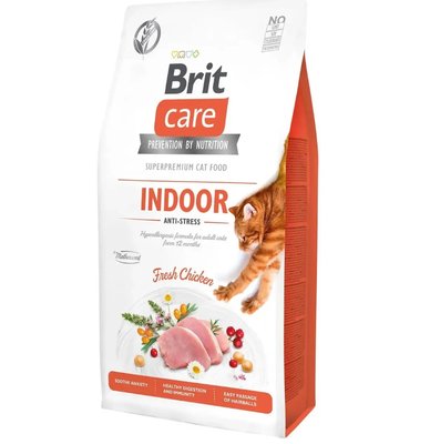 Корм сухий для котів які постійно перебувають у приміщенні Brit Care Cat Grain Free Indoor Anti-Stress 7 кг 171301/0846 фото