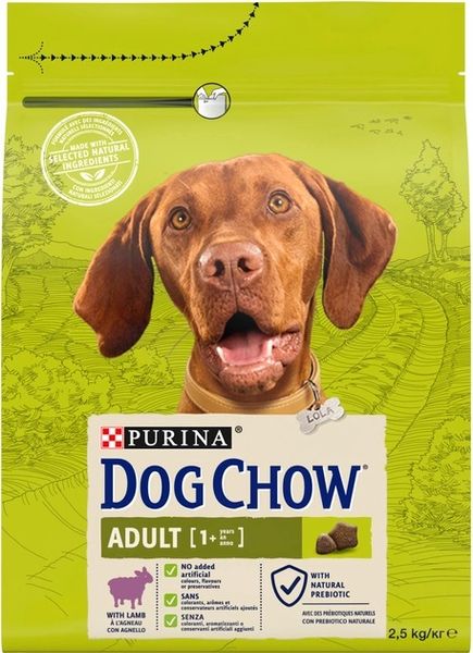 Корм сухий DOG CHOW для собак з ягням 2,5кг - 14 кг, 2,5 кг 12493231 фото