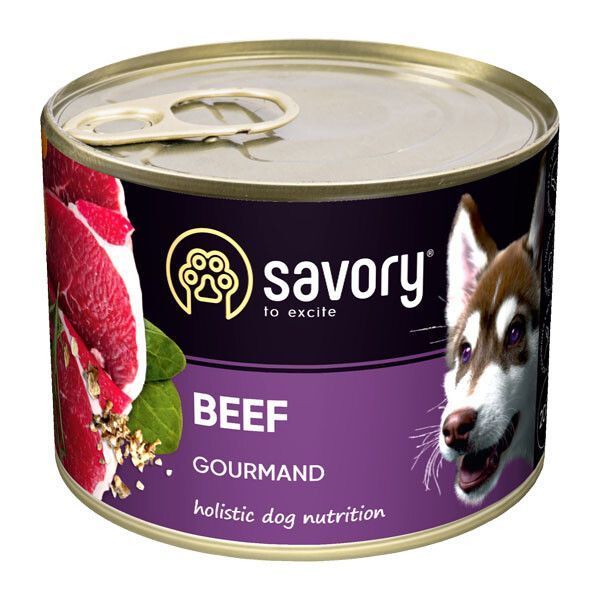 Корм влажный для собак SAVORY с говядиной 800 г 00-00018326 фото