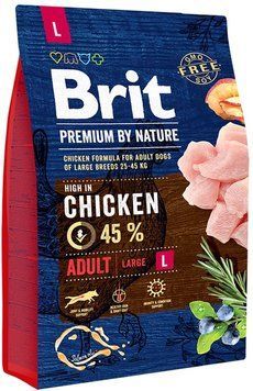 Brit Premium Dog Adult L сухий корм для дорослих собак великих порід, 3 кг 00-00001448 фото