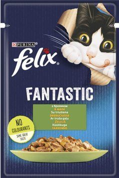Felix Fantastic влажный корм для кошек, с кусочками кролика в желе, 85 г 00-00000142 фото