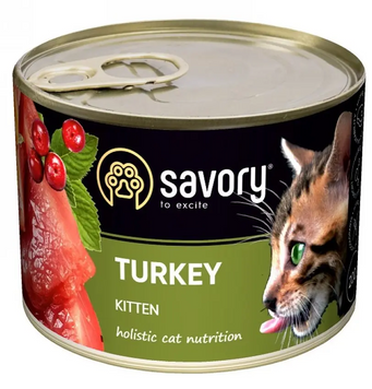 Влажный корм для котят SAVORY с индейкой, 200 г 00-00017717 фото