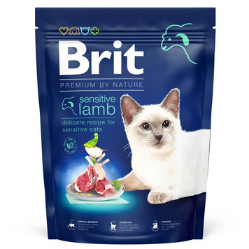 Brit Premium сухой корм для котов с чувствительным пищеварением, с ягненком, 1,5 кг 00-00001455 фото