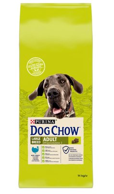 Корм сухий DOG CHOW Large Breed для великих порід з індичкою 14кг 12362346 фото