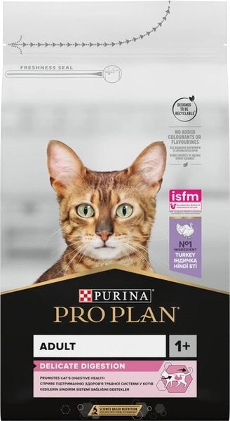 Корм сухий ProPlan Delicate для котів з чутливим травленням з індичкою 400г - 10 кг., 400 г. sp_00-00000290 фото