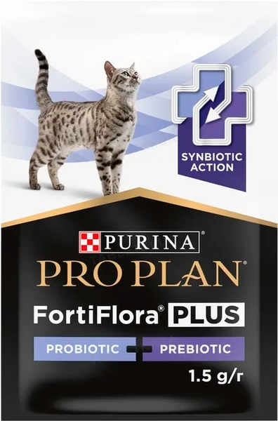 Pro Plan Fortiflora Plus пробиотик для кошек, для поддержания микрофлоры ЖКТ, 30 шт по 1 г 00-00001095 фото