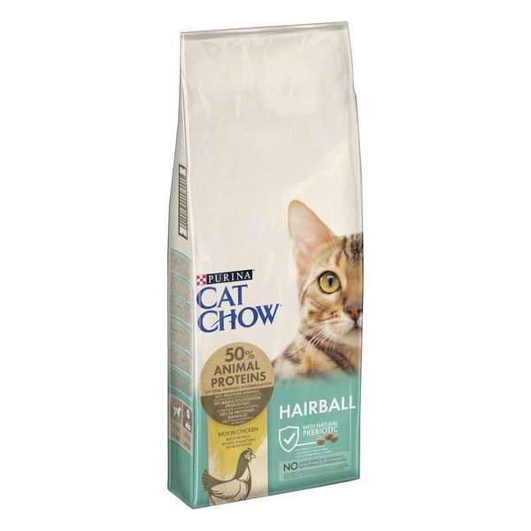 Корм сухий CAT CHOW Hairball для котів проти утворення волосяних кульок 1,5кг - 15 кг, 15 кг 12251718 фото