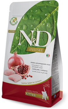 Farmina N&D Prime Kitten Grain Free сухой корм для котят и беременных кошек, с курицей и гранатом, 300 г 00-00003702 фото