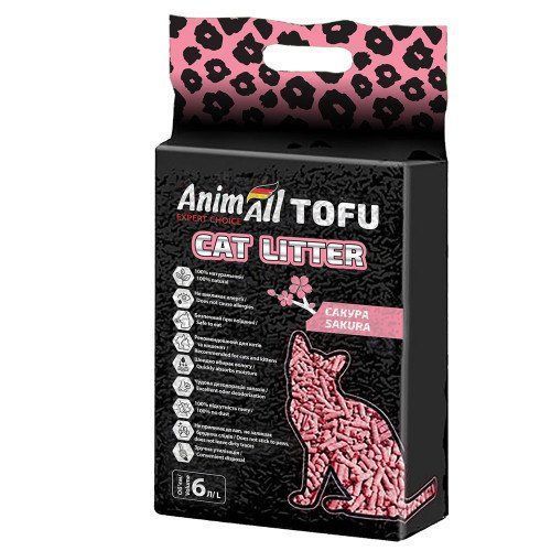 Наполнитель для кошачьего туалета AnimAll TOFU сакура. Соевий комкующийся 2,6 кг 6л 00-00002083 фото