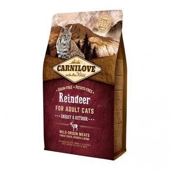 Корм сухий для дорослих активних котів Carnilove Fresh з північним оленем, 2 кг 00-00017873 фото