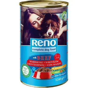 Корм вологий для дорослих собак усіх порід Reno з яловичиною з/б, 1,24 кг 00-00019579 фото