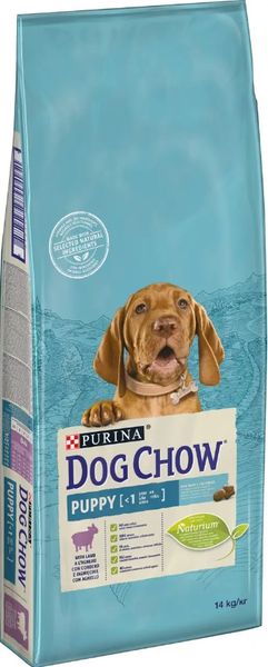 Корм сухий DOG CHOW Puppy для цуценят з ягням 2,5 кг-14кг, 14 кг 12493343 фото