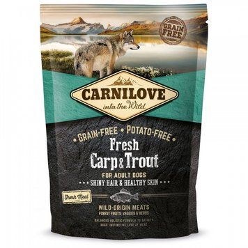 Корм сухий Carnilove Fresh для дорослих собак всіх порід з коропом та фореллю, 1,5 кг 00-00018475 фото