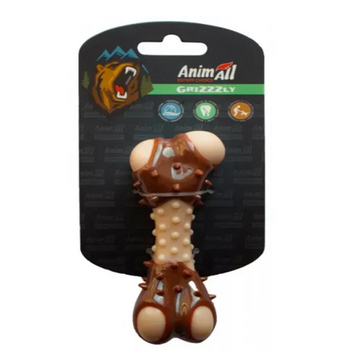 Игрушка для собак AGrizZzly &laquo;Косточка&raquo; с ароматом мяса, бежевый/коричневый S 00-00004850 фото
