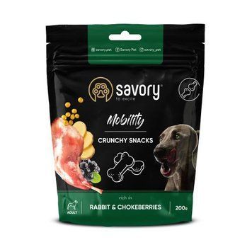 Лакомства для собак Savory для здоровья суставов с кроликом и черноплодной рябиной 200г 00-00003118 фото