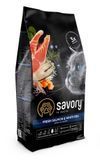 Повнораціонний сухий корм для дорослих довгошерстих котів Savory (Севорі) з лососем та білою рибою, 400 г 00-00004897 фото