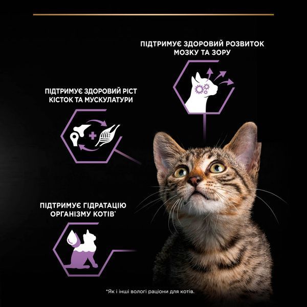 Влажный корм для котят Purina Pro Plan Kitten Healthy Start с кусочками индейки в подливке, 85 г 00-00000890 фото