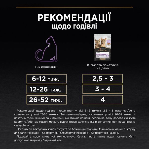 Влажный корм для котят Purina Pro Plan Kitten Healthy Start с кусочками индейки в подливке, 85 г 00-00000890 фото