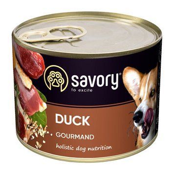 Влажный корм для взрослых собак SAVORY с уткой, 200 г 00-00018346 фото