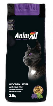 Наполнитель универсальный AnimAll древесный впитывающий с ароматом лаванды 2,8 кг 00-00001597 фото