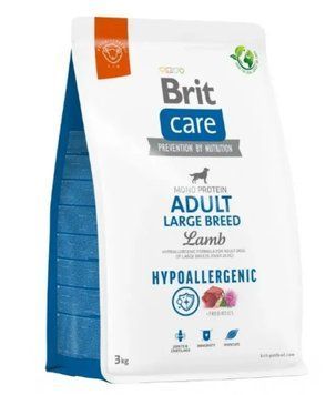Сухой гипоаллергенный корм для собак крупных пород Brit Care Dog Hypoallergenic Adult Large Breed, с ягненком, 3 кг 00-00010783 фото