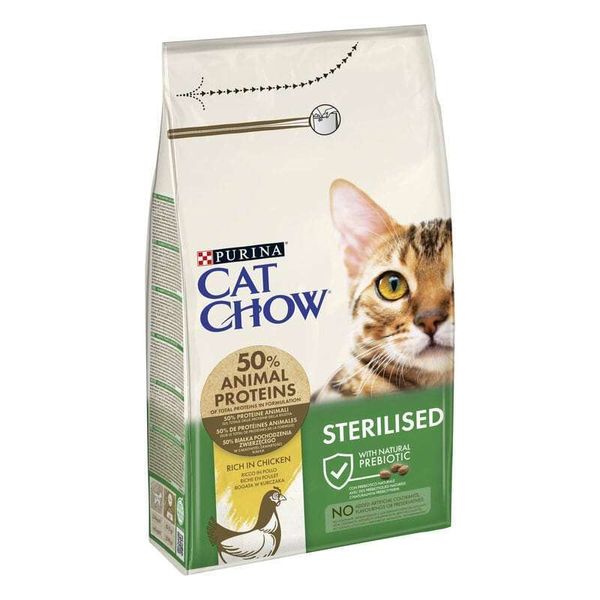 Корм сухий CAT CHOW Sterilized.для стерилізованих котів з куркою 1,5 кг-15кг, 1,5 кг 12251719 фото