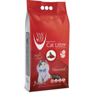 Бентонитовый наполнитель для кошачьего туалета Van Cat Классик комкующийся мелкий 5кг 00-00006355 фото