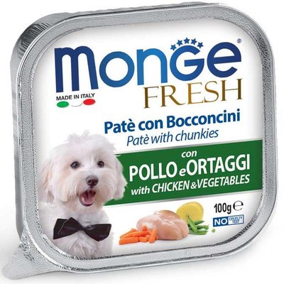 Корм вологий Monge Dog Wet FRESH для собак Курка з овочами 100 г 70013031 фото