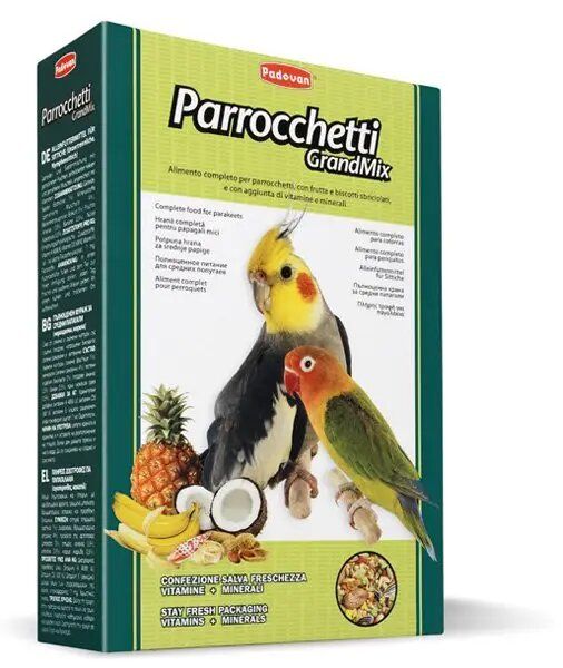 Корм Padovan GrandMix Parrocchetti для середніх папуг та гризунів 400 г - 850 г, 850 г sp_00-00005263 фото
