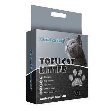 Соевый наполнитель для кошачьего туалета Comforcat Тофу с активированным углем комкующийся 7л (2.5кг) СП-00000920 фото