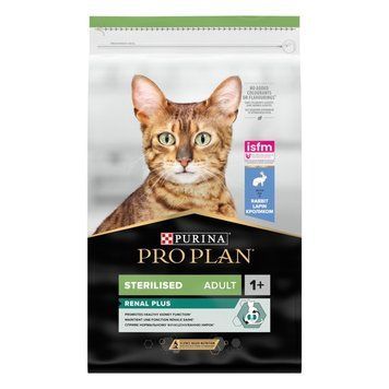 Pro Plan Sterilised Adult 1+ Renal Plus сухой корм для стерилизованных котов, с кроликом, 10 кг 00-00018724 фото