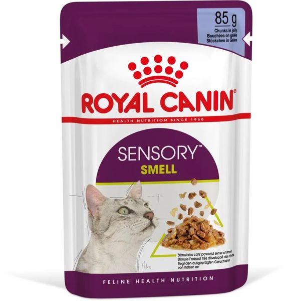 Корм влажный Royal Canin SENSORY SMELL JELLY для кошек привередливых к аромату еды в желе 85 г 15270010 фото