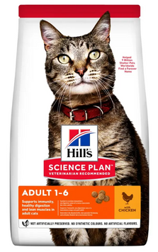 Сухой корм для кошек Hill's Science Plan Feline Adult Chicken с курицей, 300 г 00-00017922 фото