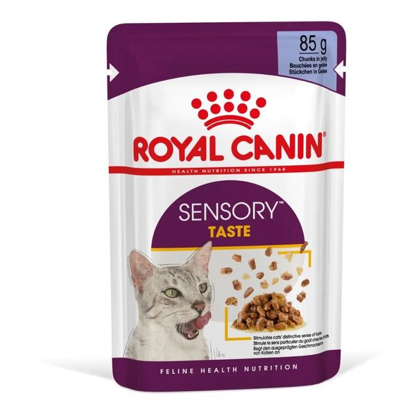 Корм вологий Royal Canin SENSORY TASTE JELLY для котів привередливих до смаку їжі в желе 85 г 15280010 фото