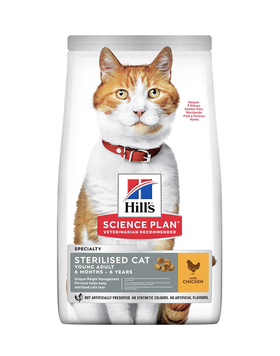 Сухой корм Hill's Science Plan Sterilised Cat Young Adult для стерилизованных кошек, с курицей, 1,5 кг 00-00019165 фото
