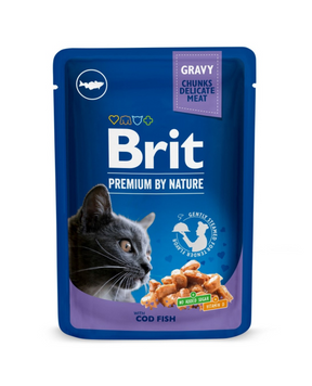 Brit Premium вологий корм для котів з тріскою, 100 г 00-00004328 фото