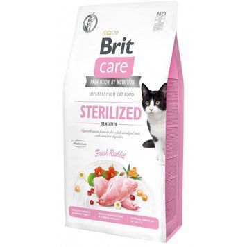 Сухий корм для стерилизованных кошек с чувствительным пищеварением Brit Care (Брит Кеа) Sterilized Sensitive с кроликом, 7 кг 00-00001461 фото