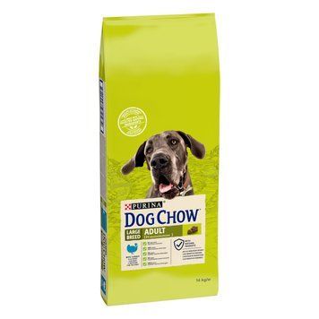 Dog Chow Large Breed (Дог Чау Ладж Брід) &mdash; сухий повнораціонний корм для дорослих собак великих порід, з індичкою, 14 кг 00-00000283 фото
