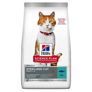 Сухой корм Hill's Science Plan Sterilised Cat Young Adult для молодых стерилизованных кошек, с тунцом, 1,5 кг 00-00019104 фото